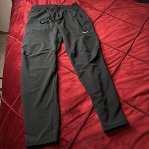 Nike Pants Mens Medium Black  Phenom Dri Fit Knit Running Side Zips Joggers Gym